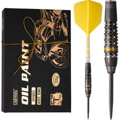 Cuesoul Motorcycle Spokes Steel Tip Darts 90% Tungsten — dart, barrel detail and packaging