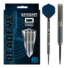 Datadart Deadeye Steel Tip Darts 95% Tungsten — dart, barrel detail and packaging