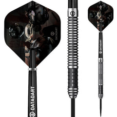 Datadart Eiros Steel Tip Darts 90% Tungsten — dart, barrels and grip detail