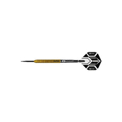 Datadart John Walton Gold 24g assembled steel tip dart side view