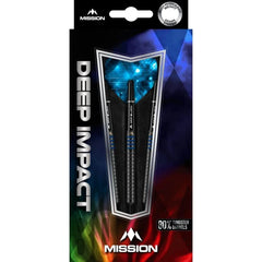 Mission Deep Impact M1 Blue Steel Tip Darts 80% Tungsten — retail packaging