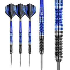 Red Dragon Delta V2 Steel Tip Darts 90% Tungsten — three darts and barrel close-up