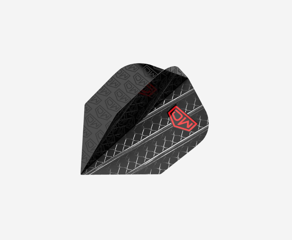 DW Charger Standard No.6 dart flights – angled set view