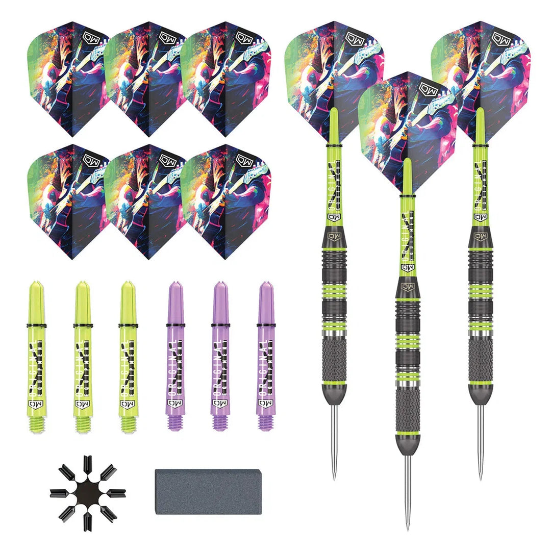 DW Darts Anthem Stainless Steel — set contents diagram