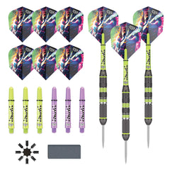 DW Darts Anthem Stainless Steel — set contents diagram