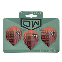 DW Darts Avenger 02 Dart Flights Standard No.6 — red flights in packaging