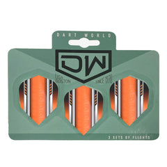 DW Darts Aviator Dart Flights Standard No.6 — orange flights in packaging