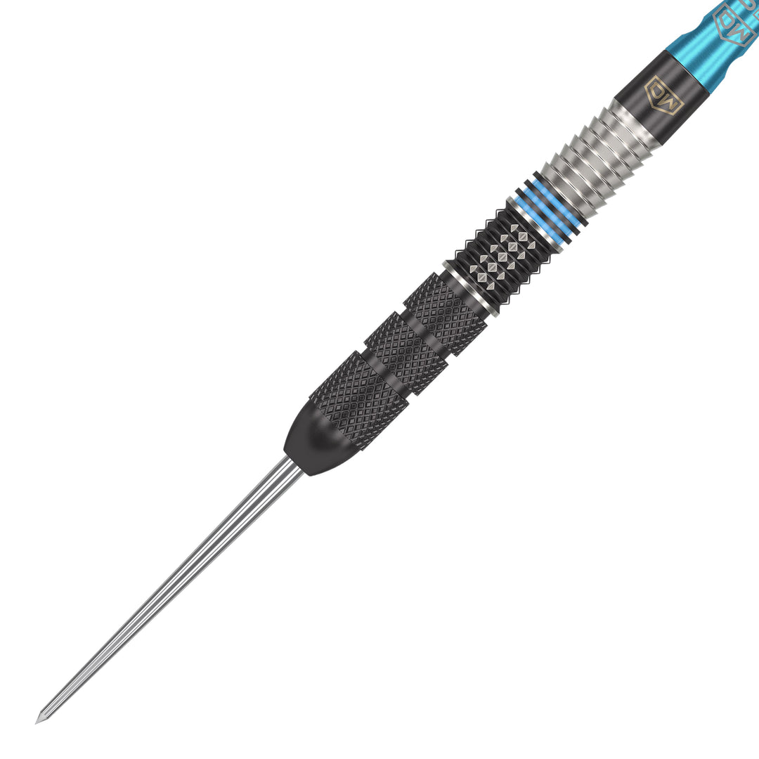 DW Darts Piranha 01 Steel Tip Darts 90% Tungsten — barrel and grip close-up