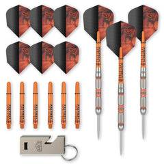DW Darts Sedona 01 Steel Tip Darts 80% Tungsten — set contents diagram