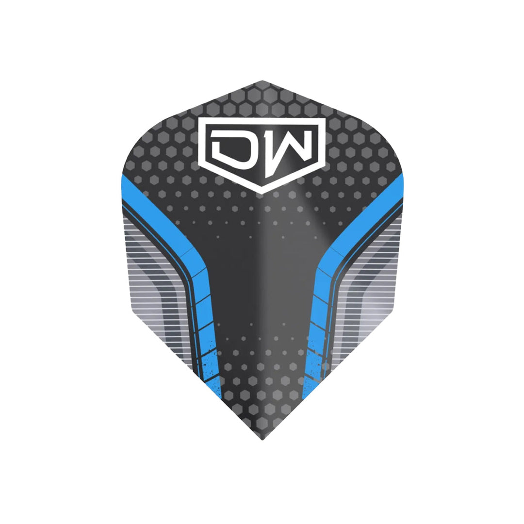 DW Darts Avenger 01 Dart Flights Standard No.6 — blue flight design