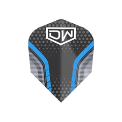 DW Darts Avenger 01 Dart Flights Standard No.6 — blue flight design