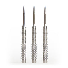 Trinidad Eder Type 5 Steel Tip Darts – 95% Tungsten – manufacturer photograph of three barrels
