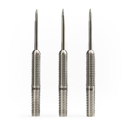 Trinidad Fidel Type 2 Steel Tip Darts – 90% Tungsten – manufacturer photograph of three barrels