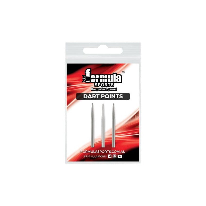 Formula Sports 32mm chrome steel tip dart points in red retail packaging