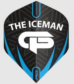 Red Dragon Gerwyn Price Hardcore Logo Dart Flights — flight design, front view