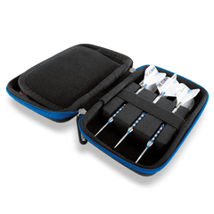 Red Dragon Gerwyn Price "Iceman" Darts Case — open case with darts and accessories