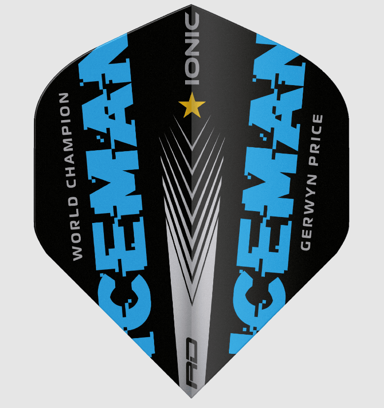 Red Dragon Gerwyn Price 'Iceman' World Champion Edition Flights — flight design, front view