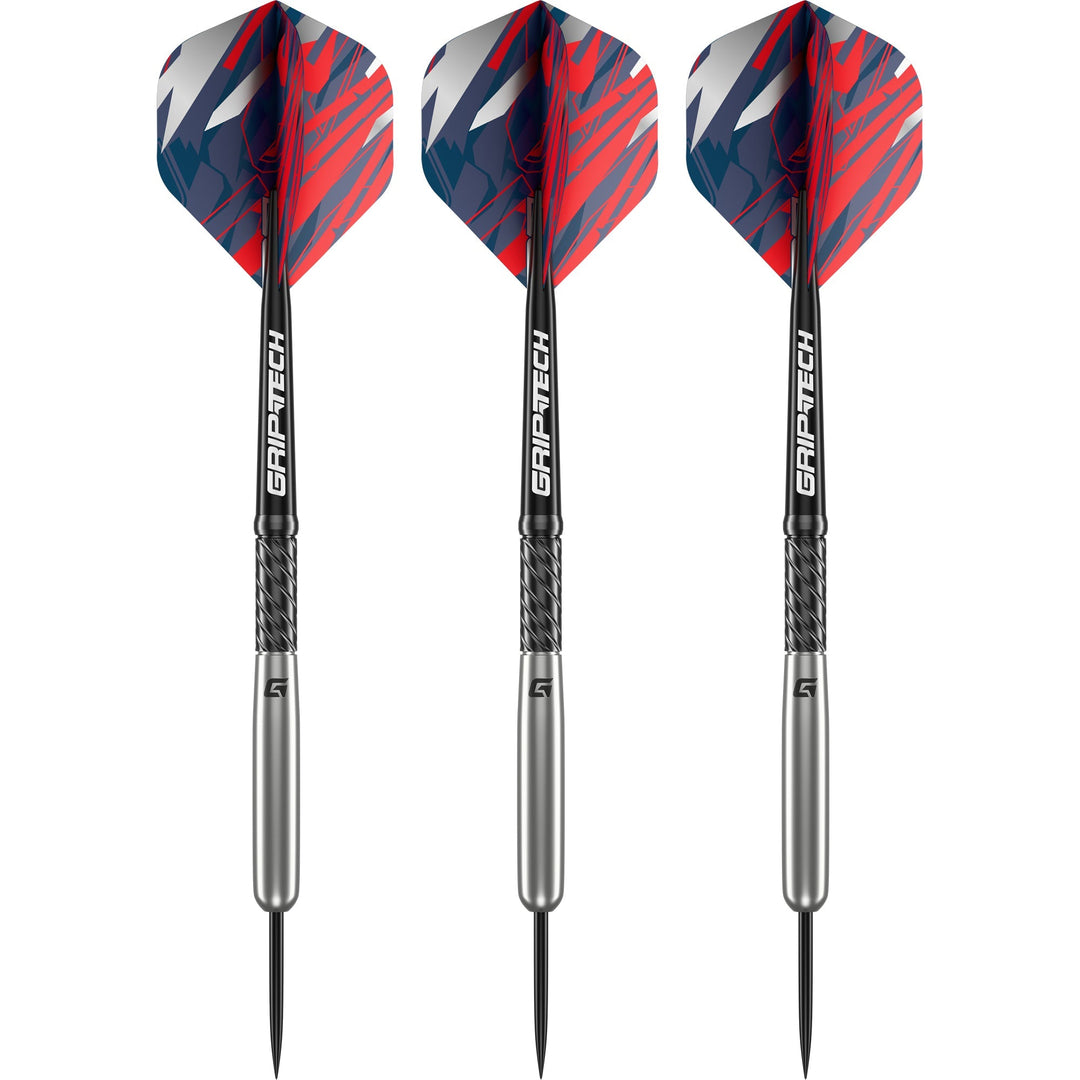 GOAT Homerun 90% tungsten steel tip darts angled view