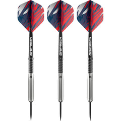 GOAT Homerun 90% tungsten steel tip darts angled view