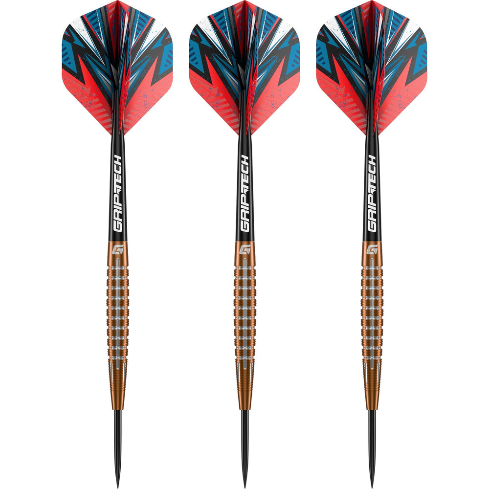 GOAT Quarterback V1 95% tungsten torpedo darts angled view