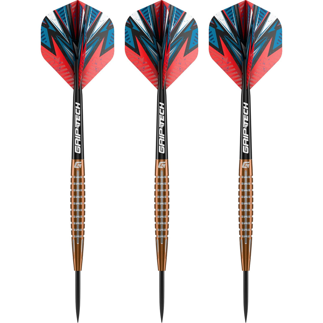 GOAT Quarterback V1 95% tungsten torpedo darts angled view