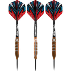 GOAT Quarterback V2 95% tungsten bomb darts angled view