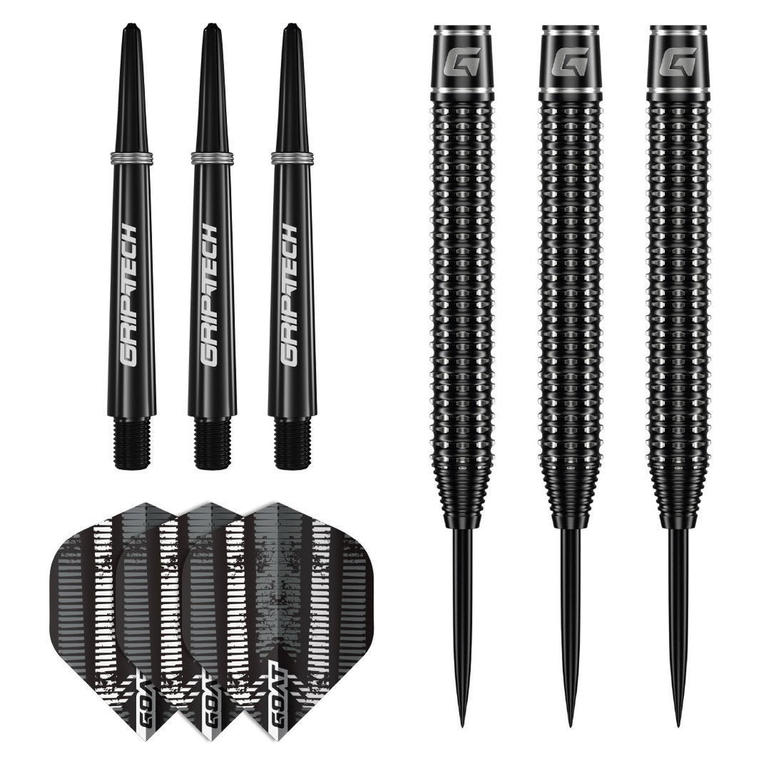 GOAT Sprocket 90% tungsten barrels with GripTech shafts and Sprocket flights