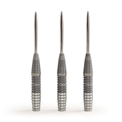Trinidad Gonzalez Type 5 Steel Tip Darts – 90% Tungsten – manufacturer photograph of three barrels
