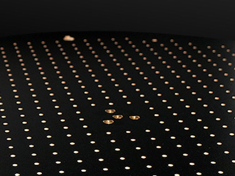 GranBoard 3S perforated backboard and central mounting holes – detail