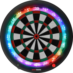 GranBoard 3S Green electronic soft-tip dartboard with illuminated LED ring – front view