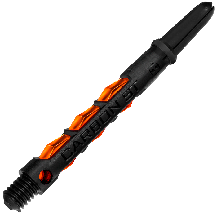 Harrows Carbon St Shafts — orange shaft close-up