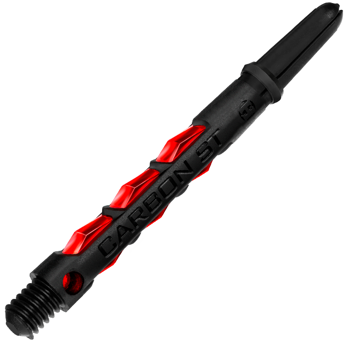 Harrows Carbon St Shafts — red shaft close-up