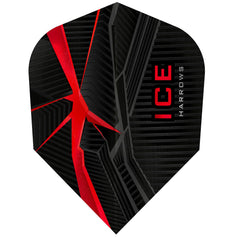 Harrows Ice Recut Standard Dart Flights — red flight design