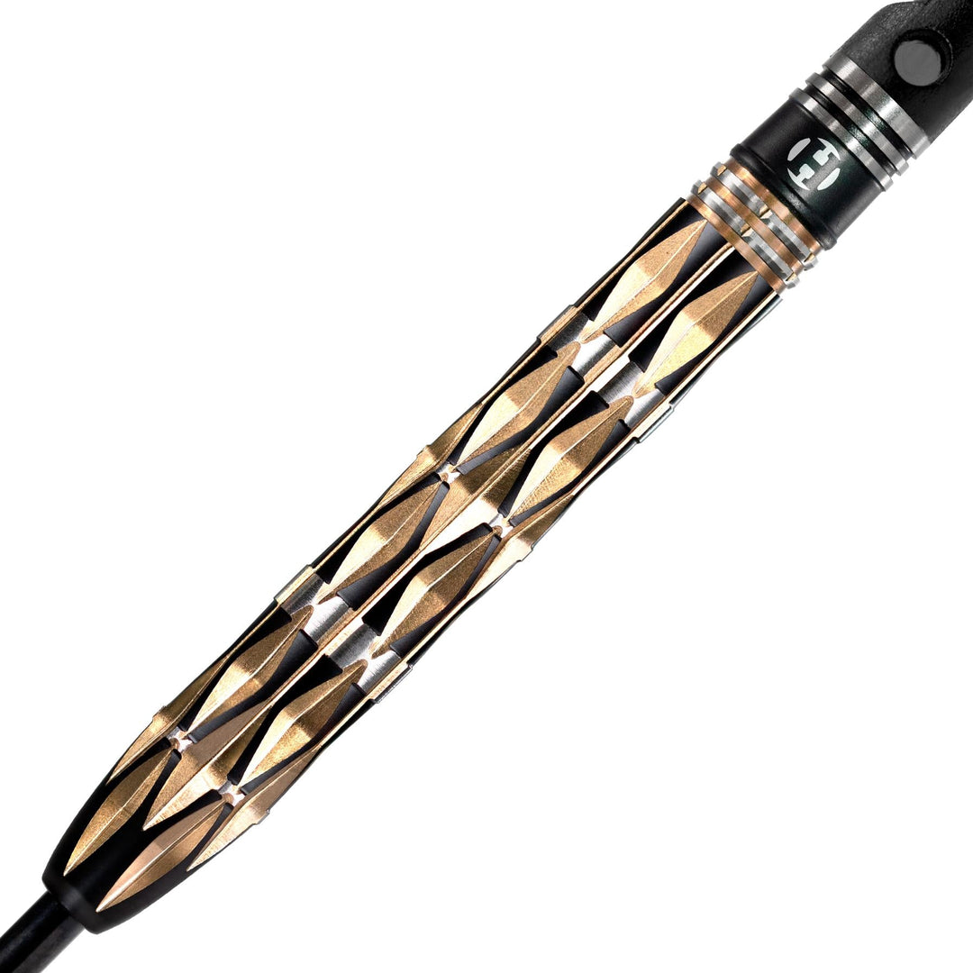 Harrows Imperial Diamond Steel Tip Darts 90% Tungsten — barrel and grip close-up