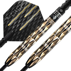 Harrows Imperial Diamond Steel Tip Darts 90% Tungsten — barrel and grip close-up