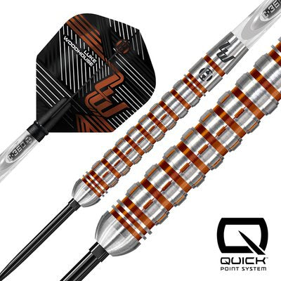 Harrows Luke Woodhouse S2 QP Steel Tip Darts 90% Tungsten — dart features diagram