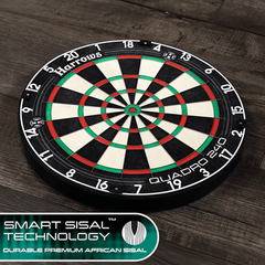 Harrows Quadro 240 dartboard — Smart Sisal technology graphic