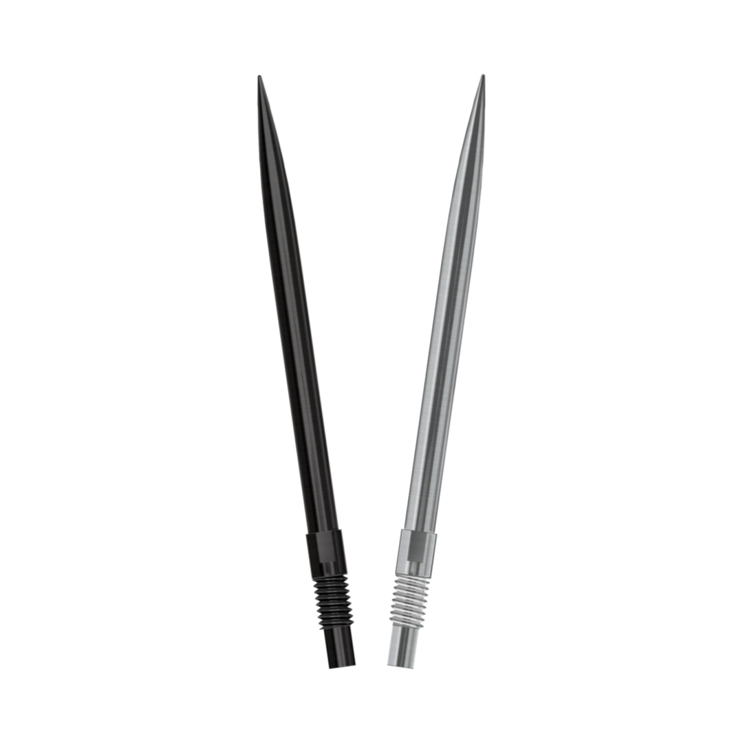 Harrows Quick Points (QP) - black, silver colour options, one of each shown; colours sold separately
