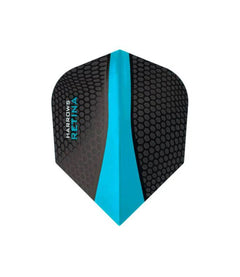 Harrows Retina Standard Dart Flights — light blue flight design