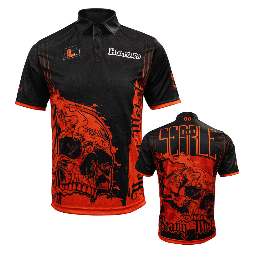 Harrows Ryan Searle 2025 Playing Shirt — shirt, front and back views