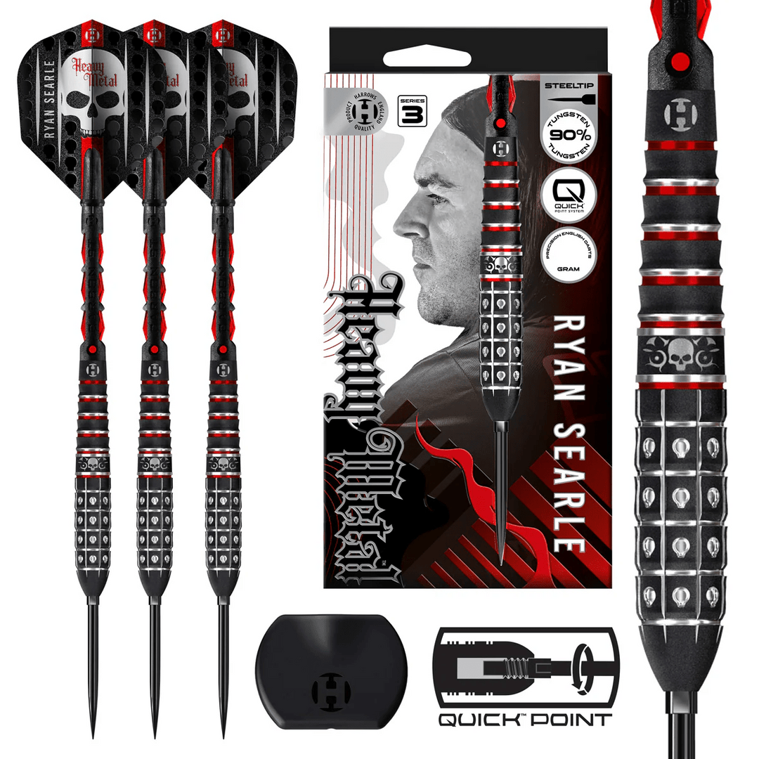 Harrows Ryan Searle QP S3 Steel Tip Darts - 90% Tungsten 30g
