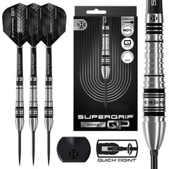 Harrows Supergrip Bomb QP Steel Tip Darts - 90% Tungsten 23g