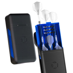 Harrows Vault Dart Case — open case with darts and accessories