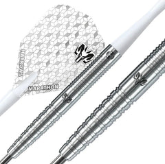 Harrows Wolfram Steel Tip Darts 97% Tungsten — barrel and grip close-up