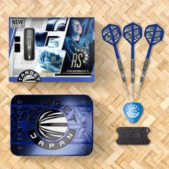 Target Japan Haruki Muramatsu Rising Sun G10.5 Steel Tip Darts 95% Tungsten — set contents and packaging