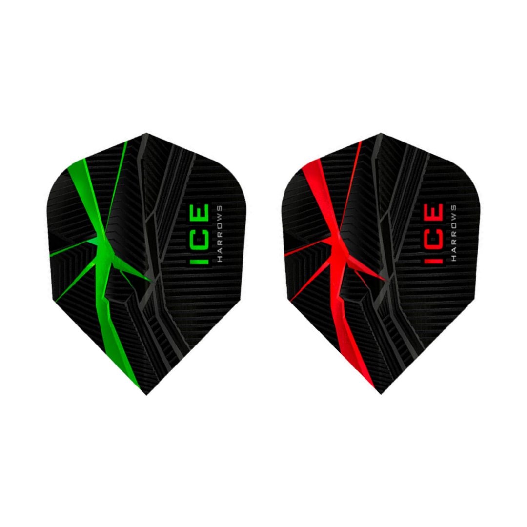 Ice Recut Standard Dart Flights; all 2 original colour/design photographs shown upright against a white background. Supplied pack quantity is unchanged.