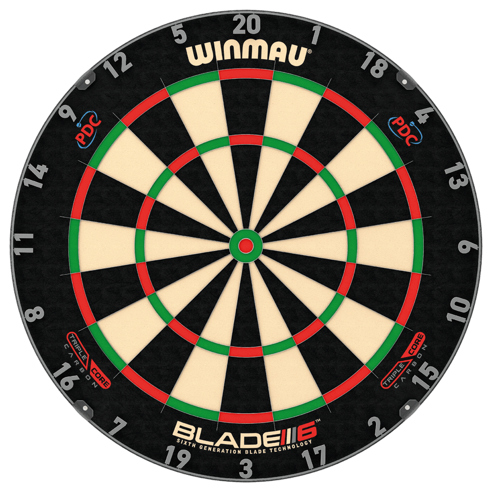 Winmau Blade 6 Triple Core Dartboard — dartboard face