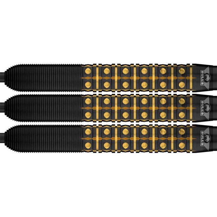 Bulls Marvin Van Velzen Steel Tip Darts 95% Tungsten — three dart barrels