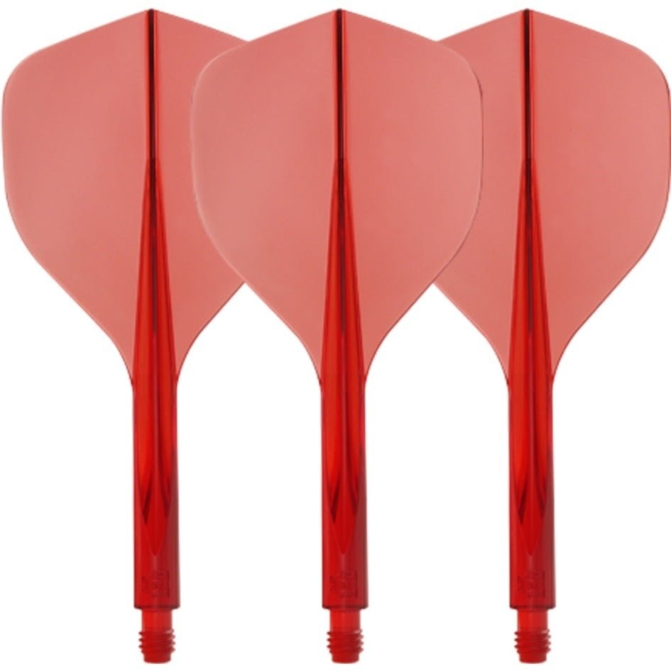 Condor Axe 120 Tri Dart Flights Standard — three red flights and shafts