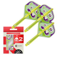 Target Japan Motomu Sakai Xeno Flex No.2 — yellow flights and shafts with packaging